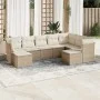 Set de sofás de jardín 9 pzas con cojines ratán sintético beige by , Garden sets - Ref: Foro24-3250407, Price: 601,32 €, Disc...