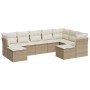 Set de sofás de jardín 9 pzas con cojines ratán sintético beige by , Garden sets - Ref: Foro24-3250407, Price: 624,19 €, Disc...