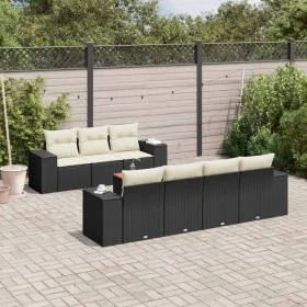 Set de sofás de jardín 8 piezas y cojines ratán sintético negro de , Conjuntos de jardín - Ref: Foro24-3257680, Precio: 518,8...