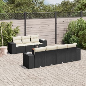 Set de sofás de jardín 8 piezas y cojines ratán sintético negro by , Garden sets - Ref: Foro24-3257680, Price: 517,48 €, Disc...