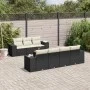 Set de sofás de jardín 8 piezas y cojines ratán sintético negro by , Garden sets - Ref: Foro24-3257680, Price: 518,82 €, Disc...