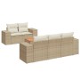 Juego de sofás jardín con cojines 6 pzas ratán sintético beige by , Garden sets - Ref: Foro24-3257661, Price: 515,64 €, Disco...