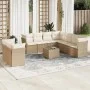 Juego de sofás jardín con cojines beige 10 pzas ratán sintético by , Garden sets - Ref: Foro24-3249687, Price: 682,83 €, Disc...