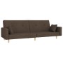 Sofá cama de 2 plazas con dos almohadas tela gris taupe by , Sofas - Ref: Foro24-375747, Price: 275,07 €, Discount: %