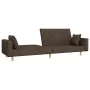 Sofá cama de 2 plazas con dos almohadas tela gris taupe de , Sofás - Ref: Foro24-375747, Precio: 270,31 €, Descuento: %