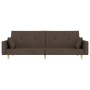 Sofá cama de 2 plazas con dos almohadas tela gris taupe by , Sofas - Ref: Foro24-375747, Price: 275,07 €, Discount: %