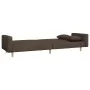 Sofá cama de 2 plazas con dos almohadas tela gris taupe de , Sofás - Ref: Foro24-375747, Precio: 270,31 €, Descuento: %
