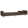 Sofá cama de 2 plazas con dos almohadas tela gris taupe by , Sofas - Ref: Foro24-375747, Price: 275,07 €, Discount: %