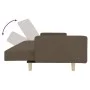 Sofá cama de 2 plazas con dos almohadas tela gris taupe de , Sofás - Ref: Foro24-375747, Precio: 270,31 €, Descuento: %