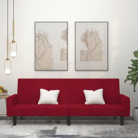 Zweiplätziges Schlafsofa aus Samt in Weinrot. von , Sofas - Ref: Foro24-375779, Preis: 274,54 €, Rabatt: %