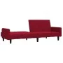 Sofá cama de 2 plazas terciopelo color vino tinto de , Sofás - Ref: Foro24-375779, Precio: 269,77 €, Descuento: %