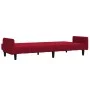 Zweiplätziges Schlafsofa aus Samt in Weinrot. von , Sofas - Ref: Foro24-375779, Preis: 269,78 €, Rabatt: %