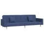 Sofá cama de 2 plazas con dos almohadas tela azul by , Sofas - Ref: Foro24-375904, Price: 276,10 €, Discount: %