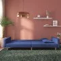 Sofá cama de 2 plazas con dos almohadas tela azul by , Sofas - Ref: Foro24-375904, Price: 276,10 €, Discount: %