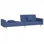 Sofá cama de 2 plazas con dos almohadas tela azul by , Sofas - Ref: Foro24-375904, Price: 276,10 €, Discount: %
