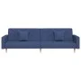 Sofá cama de 2 plazas con dos almohadas tela azul by , Sofas - Ref: Foro24-375904, Price: 276,10 €, Discount: %