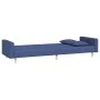 Sofá cama de 2 plazas con dos almohadas tela azul by , Sofas - Ref: Foro24-375904, Price: 276,10 €, Discount: %