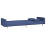 Sofá cama de 2 plazas con dos almohadas tela azul by , Sofas - Ref: Foro24-375904, Price: 282,80 €, Discount: %