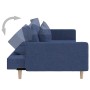 Sofá cama de 2 plazas con dos almohadas tela azul by , Sofas - Ref: Foro24-375904, Price: 282,80 €, Discount: %