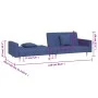 Sofá cama de 2 plazas con dos almohadas tela azul by , Sofas - Ref: Foro24-375904, Price: 276,10 €, Discount: %