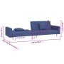 Sofá cama de 2 plazas con dos almohadas tela azul by , Sofas - Ref: Foro24-375904, Price: 282,80 €, Discount: %