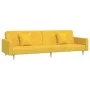 Sofá cama de 2 plazas con dos almohadas tela color amarillo by , Sofas - Ref: Foro24-375906, Price: 276,76 €, Discount: %