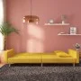 Sofá cama de 2 plazas con dos almohadas tela color amarillo by , Sofas - Ref: Foro24-375906, Price: 276,76 €, Discount: %