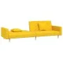 Sofá cama de 2 plazas con dos almohadas tela color amarillo by , Sofas - Ref: Foro24-375906, Price: 276,76 €, Discount: %