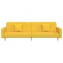 Sofá cama de 2 plazas con dos almohadas tela color amarillo by , Sofas - Ref: Foro24-375906, Price: 282,49 €, Discount: %