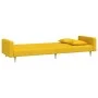 Sofá cama de 2 plazas con dos almohadas tela color amarillo by , Sofas - Ref: Foro24-375906, Price: 276,76 €, Discount: %