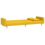 Sofá cama de 2 plazas con dos almohadas tela color amarillo by , Sofas - Ref: Foro24-375906, Price: 282,49 €, Discount: %