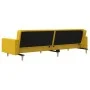 Sofá cama de 2 plazas con dos almohadas tela color amarillo by , Sofas - Ref: Foro24-375906, Price: 276,76 €, Discount: %