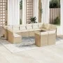 Set de sofás de jardín 12 pzas y cojines ratán sintético marrón by , Garden sets - Ref: Foro24-3250267, Price: 856,86 €, Disc...
