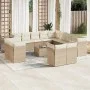 Set sofás de jardín 14 pzas con cojines ratán sintético beige de , Conjuntos de jardín - Ref: Foro24-3250397, Precio: 995,58 ...