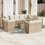 12-teiliges Gartensofa-Set und Kissen aus braunem Kunststoff-Rattan. von , Gartensets - Ref: Foro24-3250357, Preis: 890,52 €,...