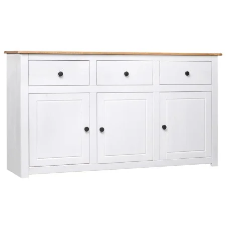 Aparador de madera de pino estilo Panamá blanco 135x40x80 cm de vidaXL, Aparadores - Ref: Foro24-282705, Precio: 262,90 €, De...