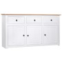 Sideboard aus Kiefernholz im weißen Panama-Stil 135x40x80 cm von vidaXL, Sideboards - Ref: Foro24-282705, Preis: 252,38 €, Ra...