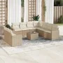 Gartensofa-Set mit 10-teiligen beigen Kissen aus synthetischem Rattan. von , Modulare Sofas für den Außenbereich - Ref: Foro2...