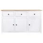 Aparador de madera de pino estilo Panamá blanco 135x40x80 cm de vidaXL, Aparadores - Ref: Foro24-282705, Precio: 262,90 €, De...