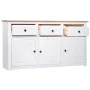 Aparador de madera de pino estilo Panamá blanco 135x40x80 cm de vidaXL, Aparadores - Ref: Foro24-282705, Precio: 262,90 €, De...