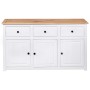Sideboard aus Kiefernholz im weißen Panama-Stil 135x40x80 cm von vidaXL, Sideboards - Ref: Foro24-282705, Preis: 252,38 €, Ra...