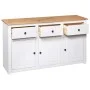 Aparador de madera de pino estilo Panamá blanco 135x40x80 cm de vidaXL, Aparadores - Ref: Foro24-282705, Precio: 262,90 €, De...
