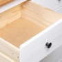 Aparador de madera de pino estilo Panamá blanco 135x40x80 cm