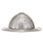Réplica de casco de caballero medieval antiguo LARP acero plata