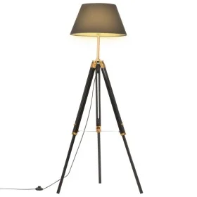Stativleuchte aus massivem Teakholz schwarz und gold 141 cm von , Lampen - Ref: Foro24-288076, Preis: 89,25 €, Rabatt: %