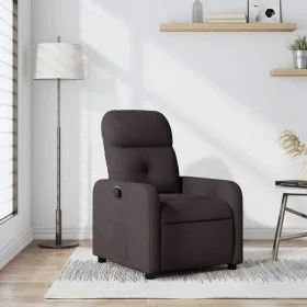 Sillón reclinable de tela marrón oscuro de , Sillones - Ref: Foro24-374202, Precio: 183,96 €, Descuento: %
