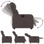 Dark brown fabric recliner by , Armchairs - Ref: Foro24-374202, Price: 183,93 €, Discount: %