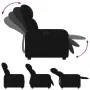 Sillón reclinable de tela negro de , Sillones - Ref: Foro24-374199, Precio: 186,19 €, Descuento: %
