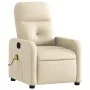 Sillón de masaje reclinable de tela crema de , Sillones - Ref: Foro24-374214, Precio: 203,18 €, Descuento: %