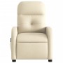 Sillón de masaje reclinable de tela crema de , Sillones - Ref: Foro24-374214, Precio: 206,26 €, Descuento: %